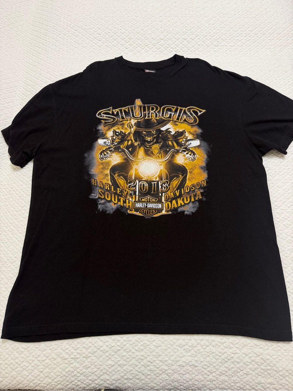 Harley-Davidson Sturgis Motorcycle Rally 2013 Graphic Black T-Shirt Men’s 2XL